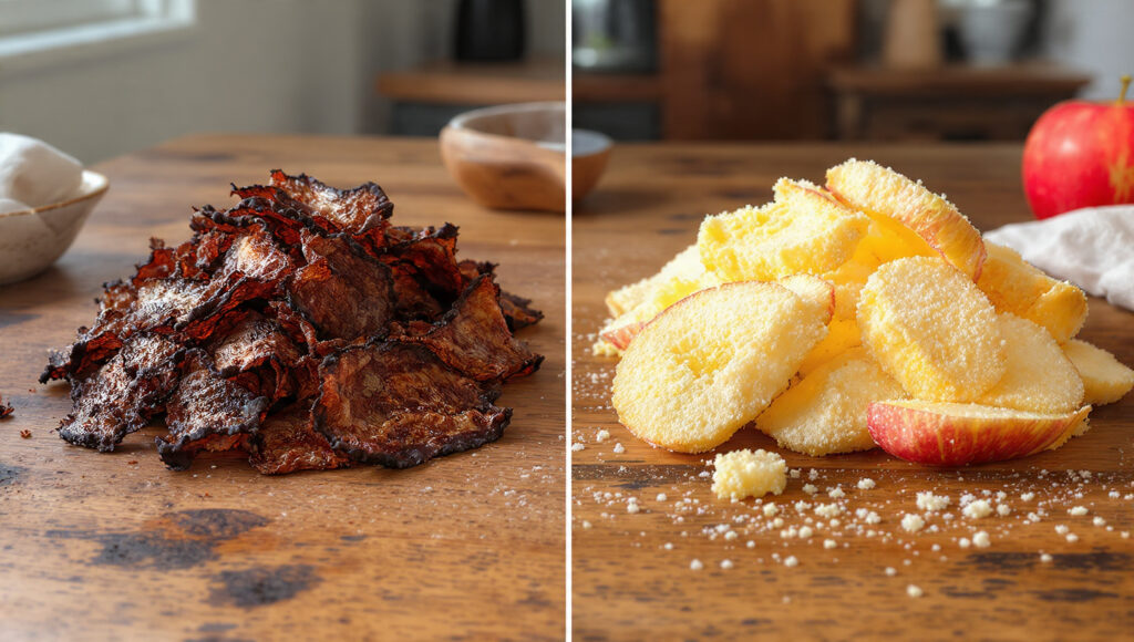 Difference between freeze drying and dehydrating