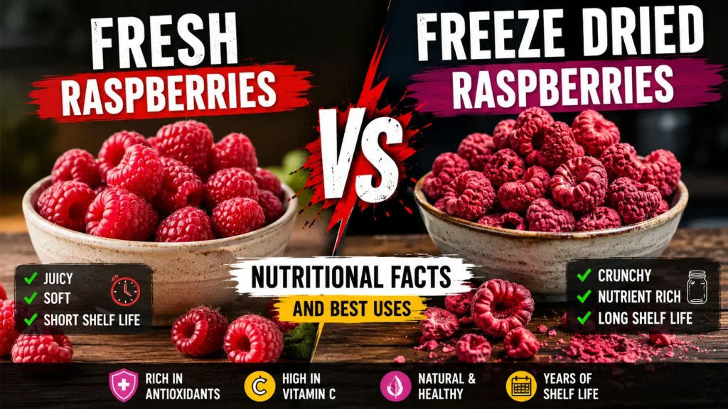 Freeze Dried Raspberries vs. Fresh