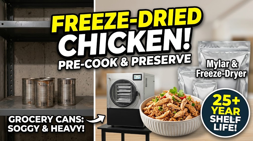 Freeze Dried Chicken: How to Pre-Cook and Preserve for Emergency Kits